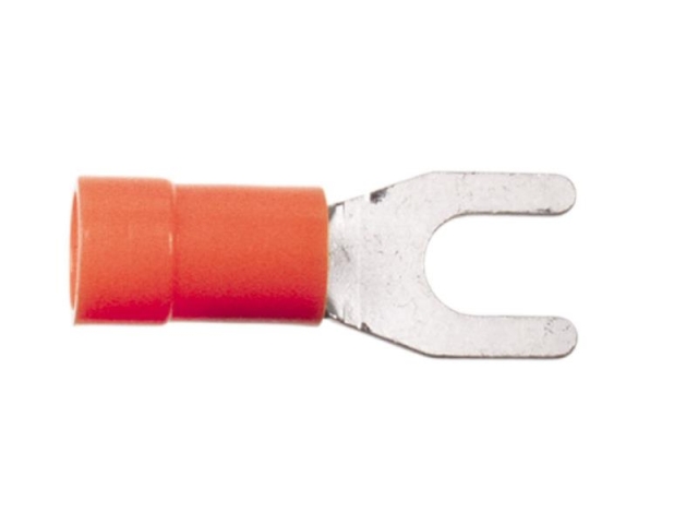 Gaffelskor 0,5 mm² - 1mm² Röd 100 pack