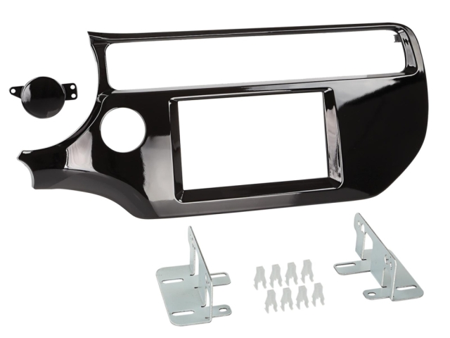 Monteringsram 2-DIN Kia Rio, piano black