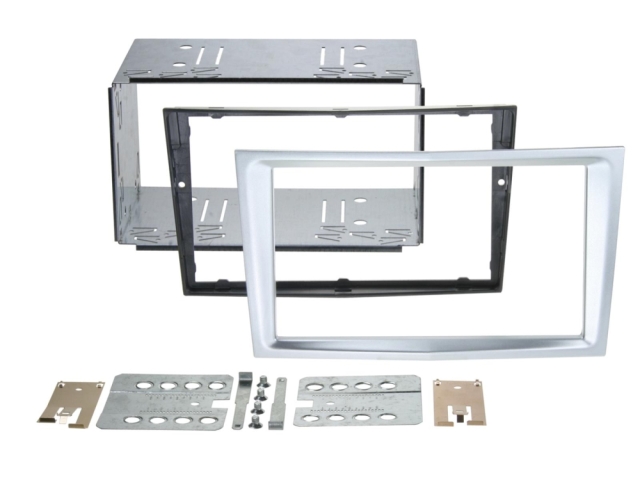 Monteringsram 2-DIN Opel matt krom