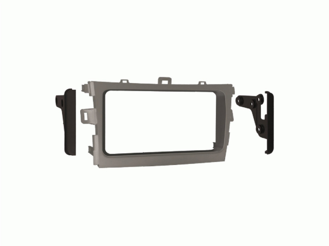 Monteringsram Toyota Corolla 2-DIN 2009-2013, Silver