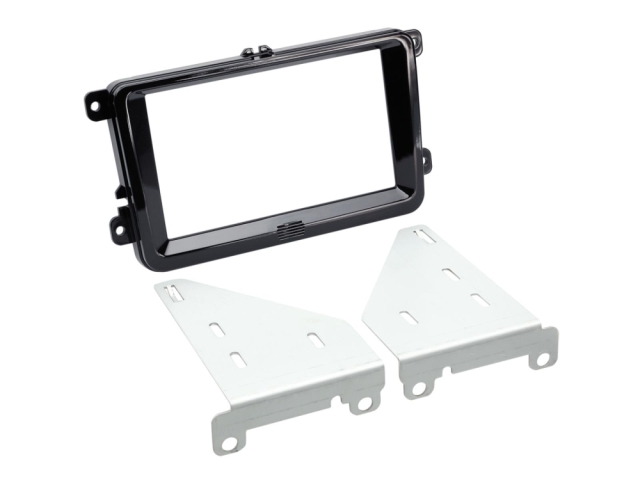 Monteringsram 2-DIN Seat/Skoda/VW, piano black
