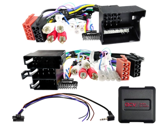 Rattstyrningskablage Audi ISO/Mini ISO Quadlock Adapter