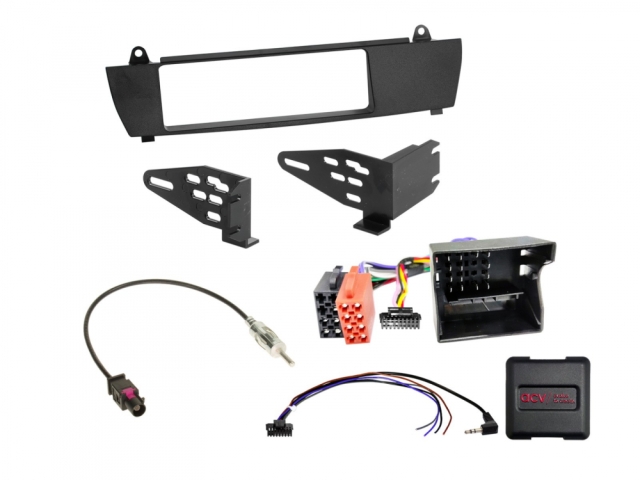 1-DIN Kit BMW X3 E83 Rattstyrning/antennadapter