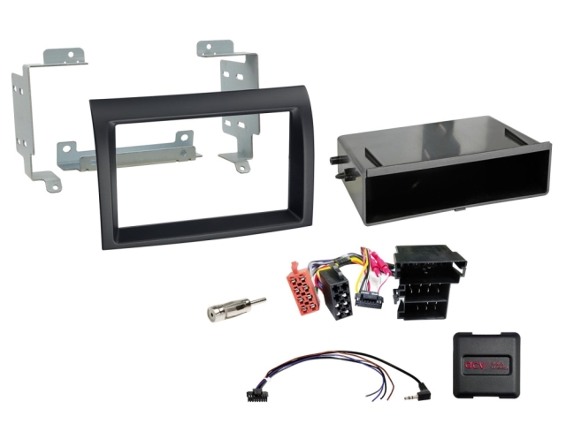 ACV Installationskit 2-DIN med prylfack Citroen/Fiat/Opel/Peugeot, svart