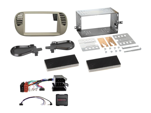 ACV Monteringsram 2-DIN Fiat 500, pearl grey