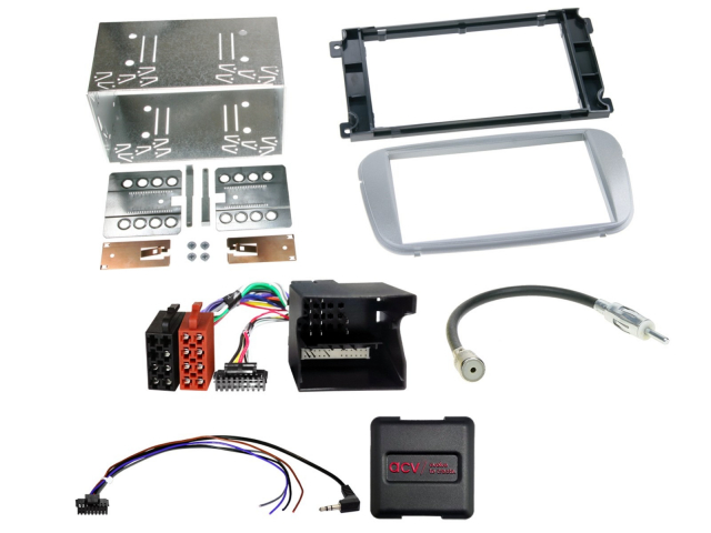 Installationskit 2-DIN analog till Ford Focus/Mondeo mm 2007->, Silver