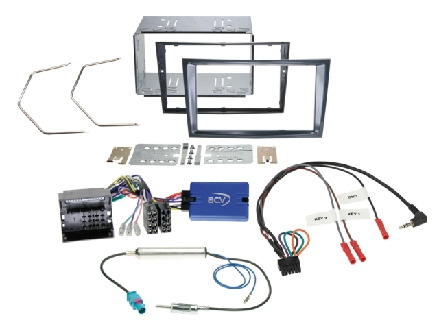 ACV Installationskit 2-DIN Opel stealth black