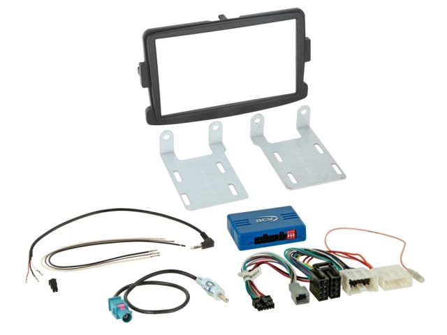 Installationskit 2-DIN Dacia/Fiat/Nissan/Opel/Renault, svart  - OEM NAV