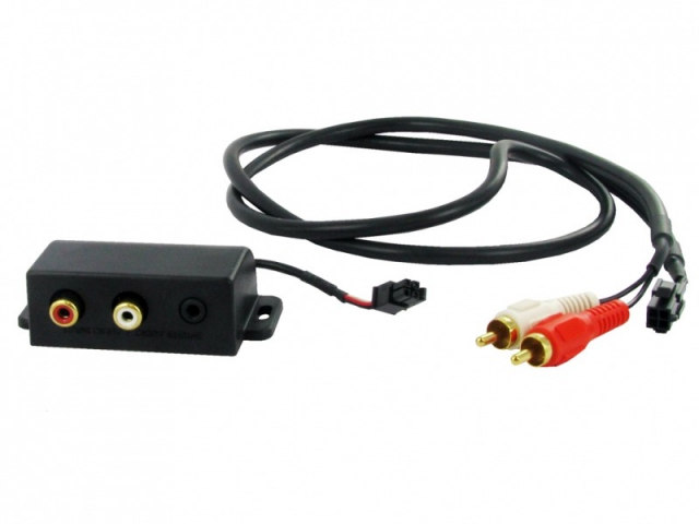 Aux kabel- Aux in monteringsbox, med RCA/3.5mm kontaktingångar