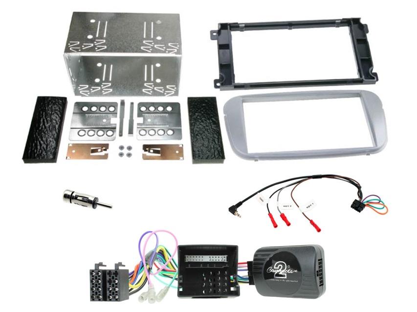 Installationskit 2-DIN Ford Focus/Mondeo 2007> (Silver)