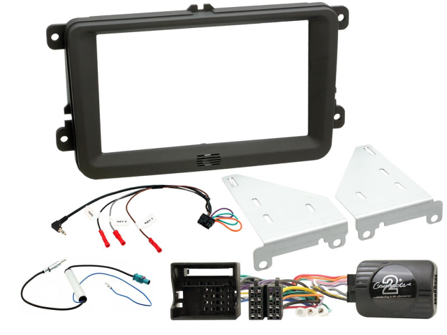 Installationskit 2-DIN till VW / Seat / Skoda, Svart