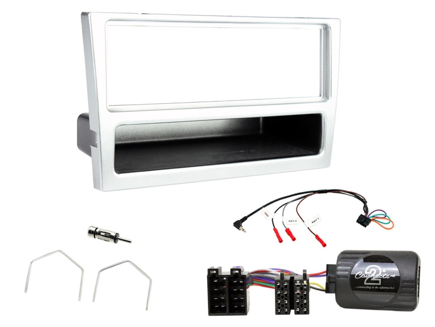 Installationskit 1-Din OPEL Corsa/Vectra mm (ISO-Rattsyrning) Silver ram