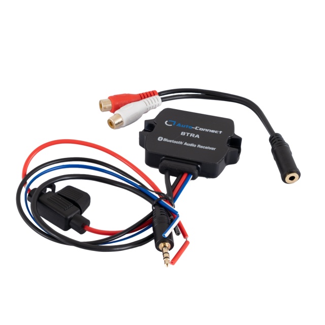 Auto-Connect BTRA, AUX- till Bluetooth-adapter (ström via +12V)