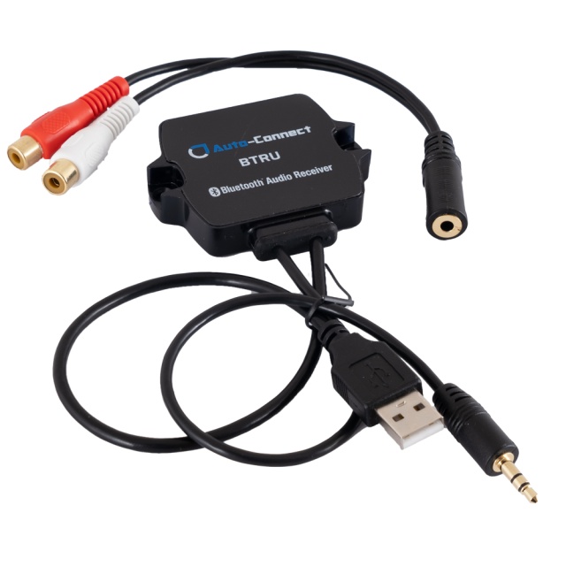 Auto-Connect BTRU, AUX- till Bluetooth-adapter (ström via USB)