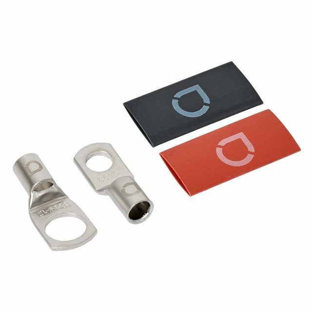 Auto-Connect röd och svart rörkabelsko M8/M12, 21 mm²