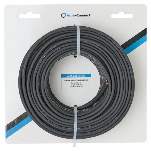 Auto-Connect OFC-Högtalarkabel 2x2.5 mm², 20 meter