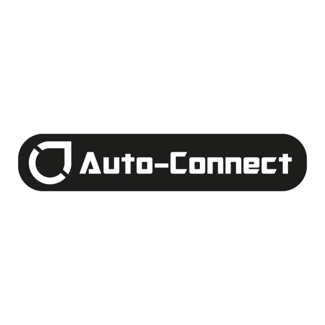 Auto-Connect-klistermärke 14x3cm, svart