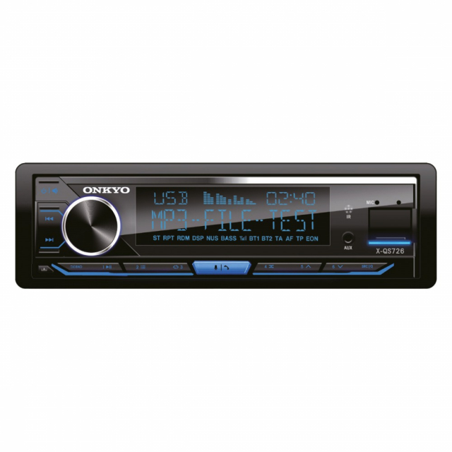 Onkyo X-QS726, Bluetooth-bilstereo med 3 par lågnivå (4V) och inbyggd DSP