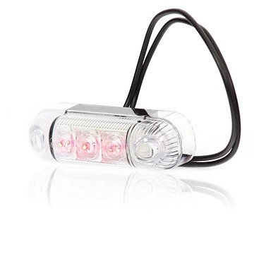 Strands Pos.Ljus 3 LED Röd,12-24V E-Märkt