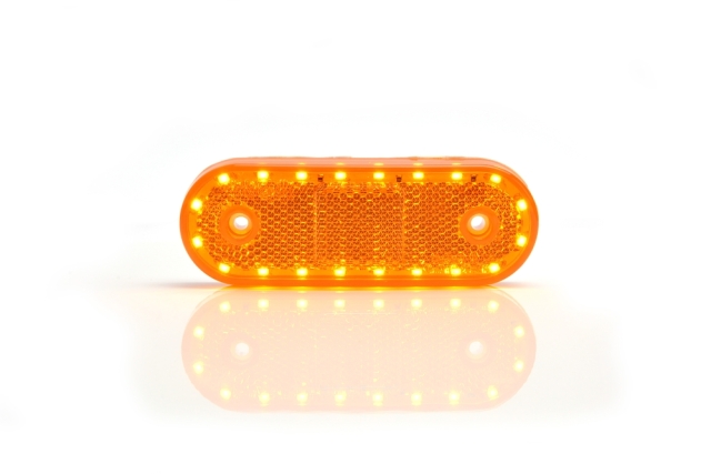 Strands Sidomarkering/Blinkers LED 12-24V IP68 E-Märkt,Inkl.Vinkelfäste Och Reflex.Blinkersväxlande