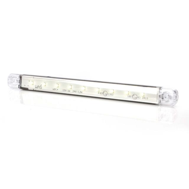 Strands Positionsljus Vit Slim 9 LED,9-36V IP68. E-Märkt.