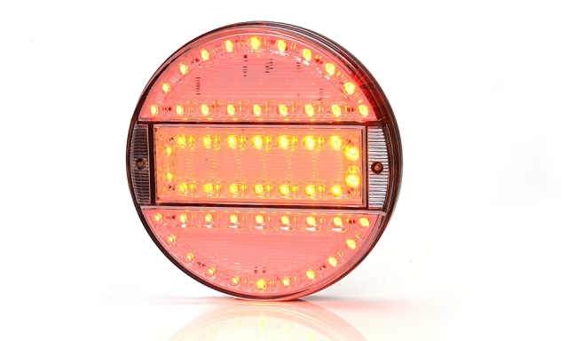 Strands Rund LED 3 Kammare 12-24V,142Mm Diameter Klar Lins