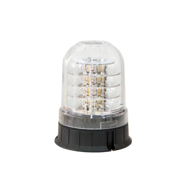 Strands Roterande Varningsljus LED 140Mm Planmontage/Klar Lins