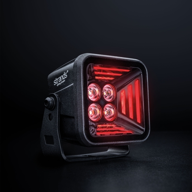 Strands Dark Knight Fortex Arbetsljus 38W Röd