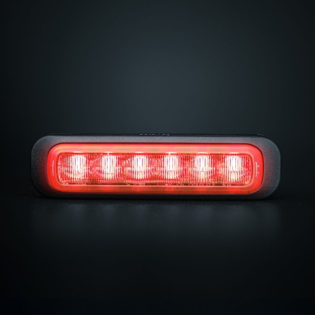 Strands Dark Knight Riktat Blixtljus Red 6 LED