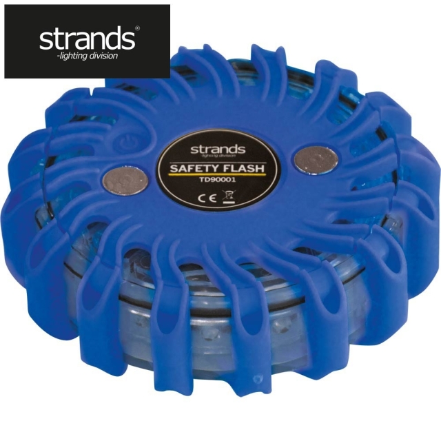 Strands Varnings/Riktat Blixtljus Pucken Blå LED