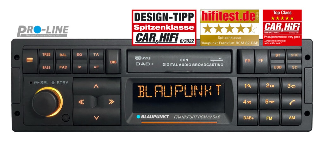 Blaupunkt Frankfurt RCM 82 DAB, retro bilstereo med Bluetooth och DAB