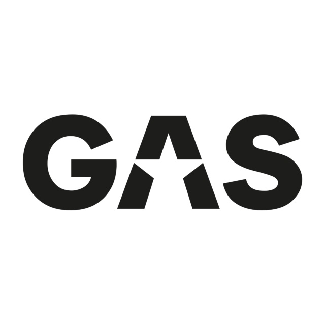 GAS-klistermärke 45x15.5cm, svart