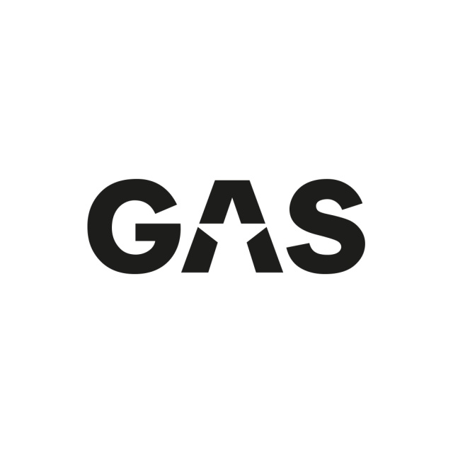 GAS-klistermärke 16x5.5cm, svart
