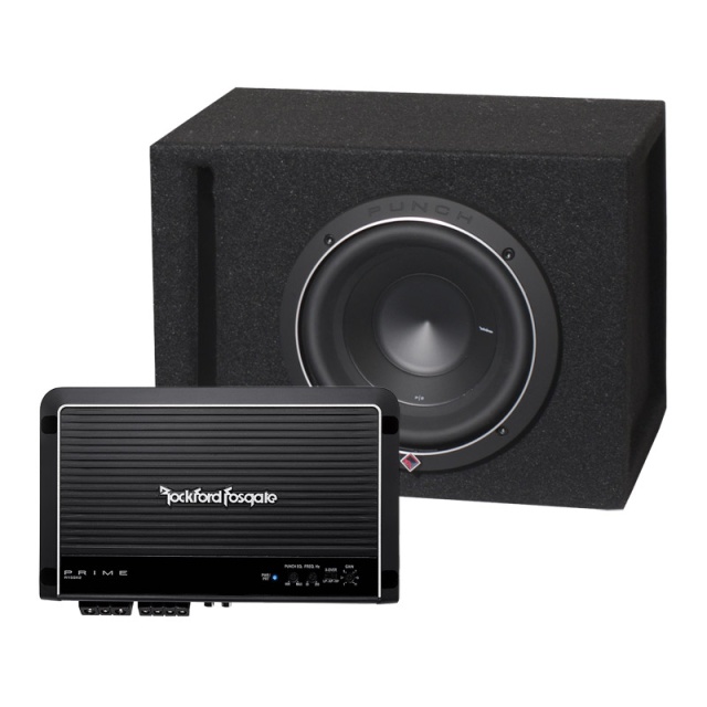 Rockford Fosgate P2D28 med GAS GV-låda & Rockford Fosgate R150X2