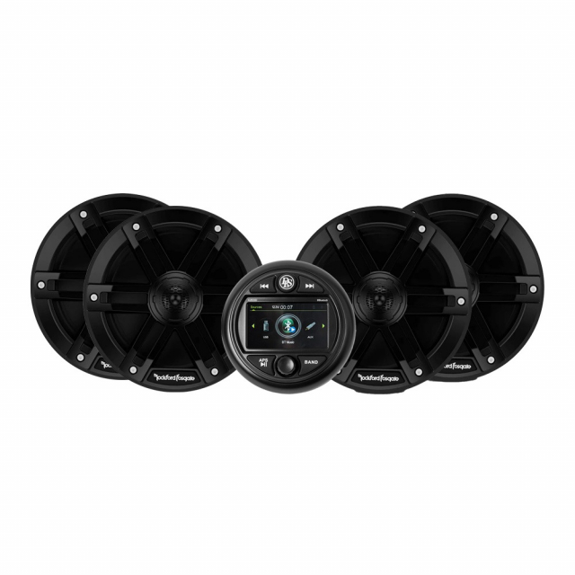 DLS Alive AMR30D, NXL-N4 & 2 par Rockford Fosgate M0-65, marinpaket