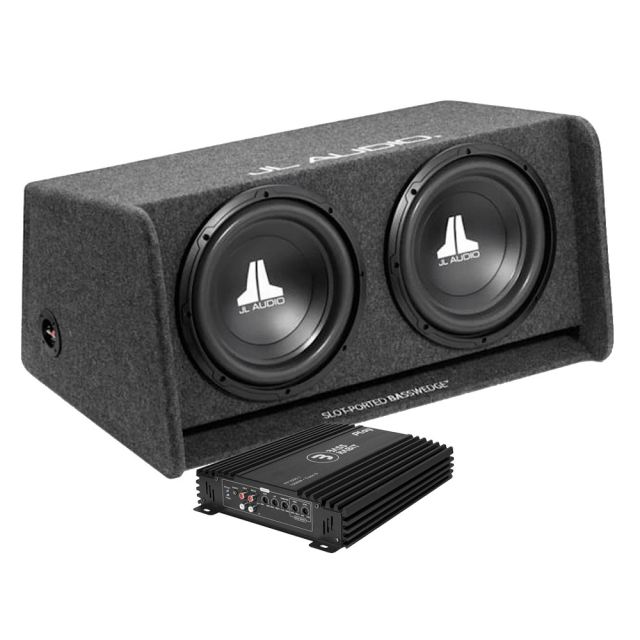 JL Audio CP212-W0v3 2x12 med Play Power 1000.1, baspaket