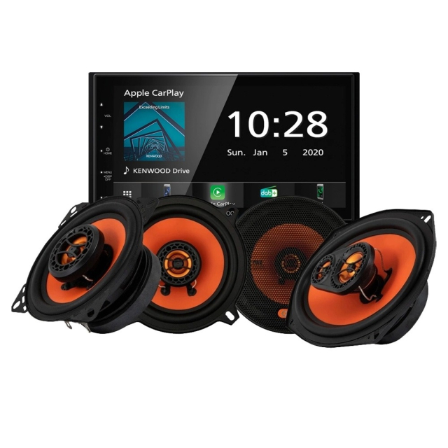 Kenwood DMX5020DABS med 2par GAS MAD-högtalare, bilstereopaket