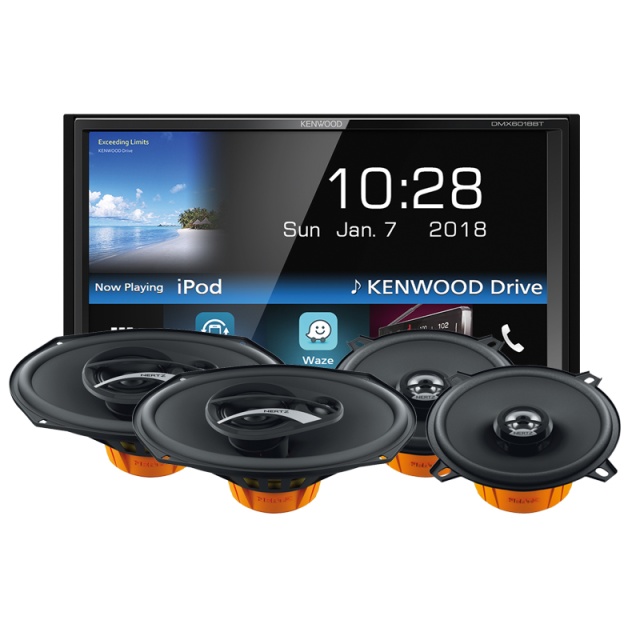 Kenwood DMX-6018BT & Hertz DCX-Högtalare