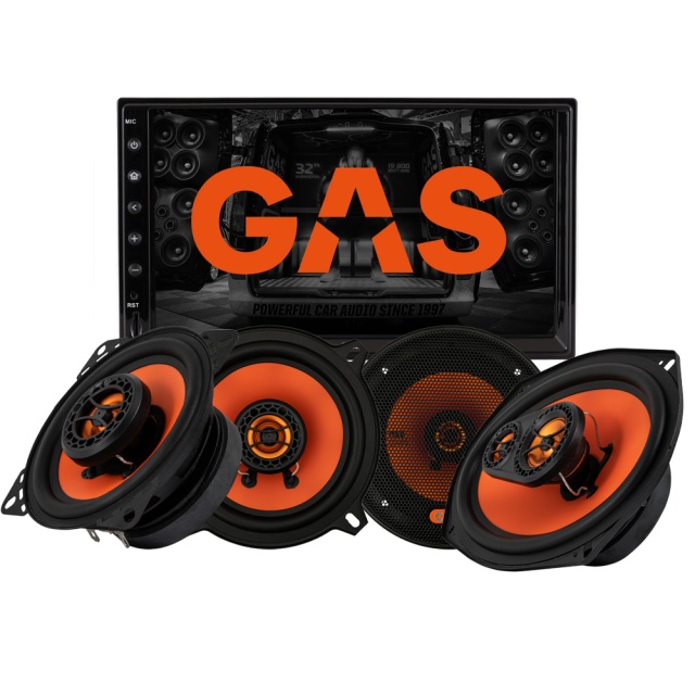 GAS GMV651BT & 2 par GAS MAD X1-högtalare, bilstereopaket