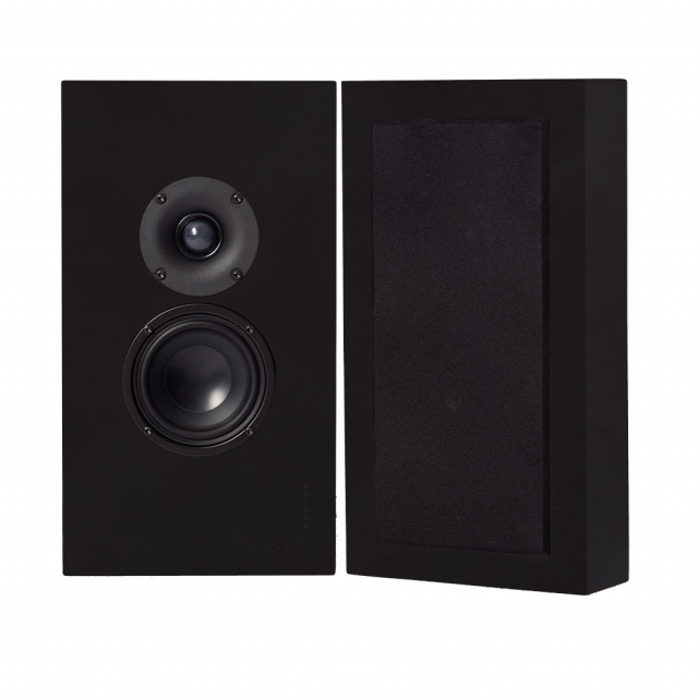 2-pack DLS Flatbox Midi on-wall högtalare, mattsvart