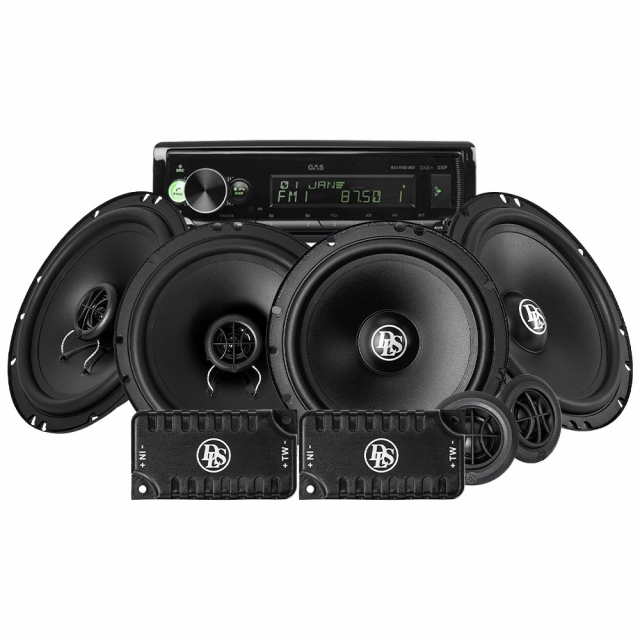 GAS MAX M150-BDX med DLS Performance högtalare, bilstereopaket
