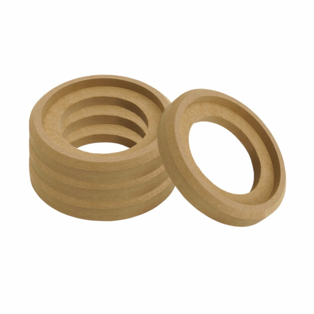 4-pack försänkta MDF-ringar till diskanter, 72 mm