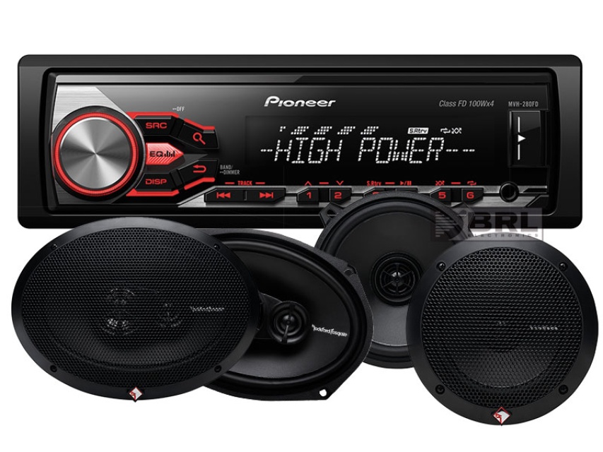 Pioneer MVH-280FD & 2par Rockford Fosgate Prime-högtalare