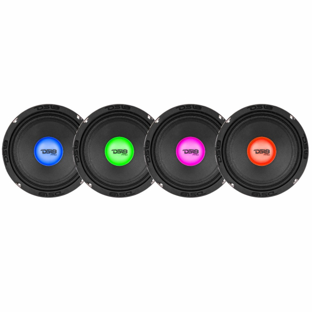 4-pack DS18 PRO-X6.4RGBCAP, 6.5 tums midbas med RGB LED-belysning