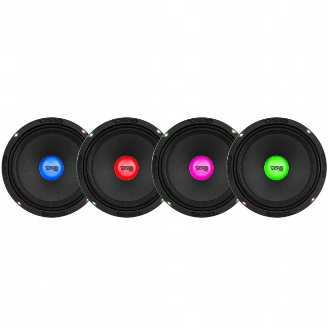 4-pack DS18 PRO-X8.4RGBCAP, 8 tums midbas med RGB LED-belysning