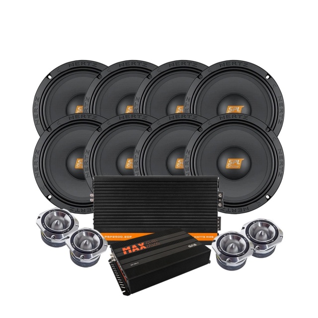 Hertz SV 165.1 & B² Audio RAGE T4 SPL-paket, large