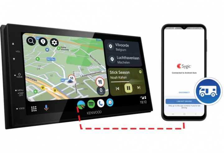 Kenwood DMX5020BTSCAMPER, bilstereo till husbil med CarPlay och 6.8