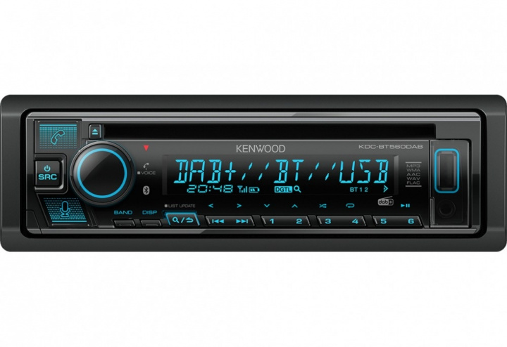 Kenwood KDC-BT560DAB, bilstereo med Bluetooth, CD-spelare & DAB+ i gruppen Bilstereo / Bilstereo enkeldin hos CD Bilradio (121KDCBT560DAB)
