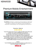 Kenwood KDC-BT960DAB, bilstereo med Bluetooth och DAB+ och 3 par lågnivå med 5V