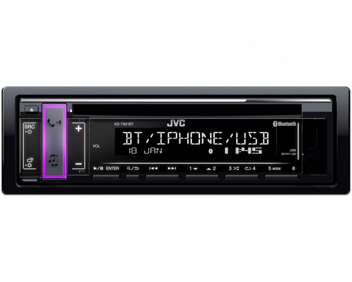 JVC KD-T801BT i gruppen Bilstereo / Bilstereo enkeldin hos CD Bilradio (130KDT801BT)